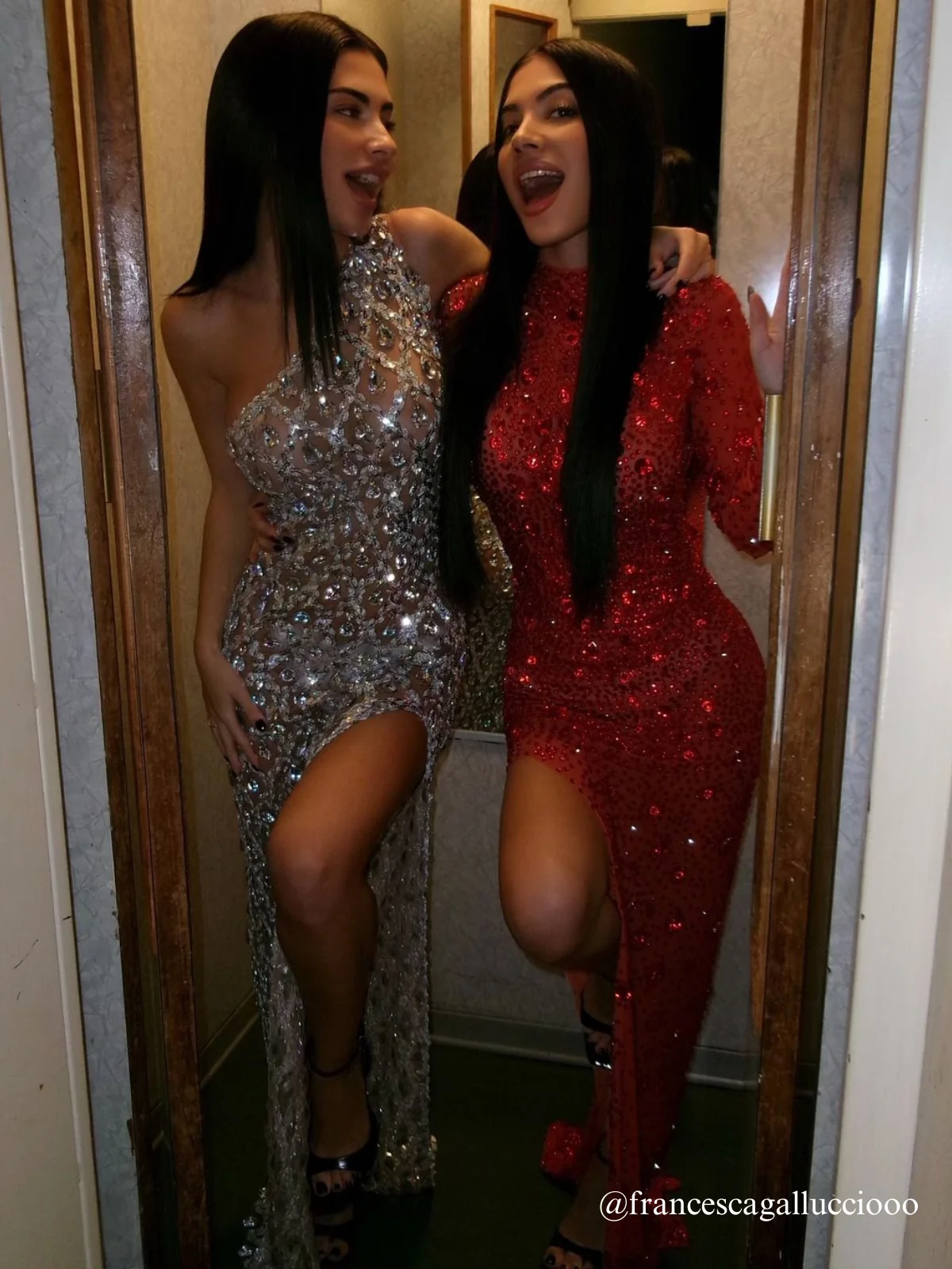 Sparkling Crystal One Shoulder Maxi Dress