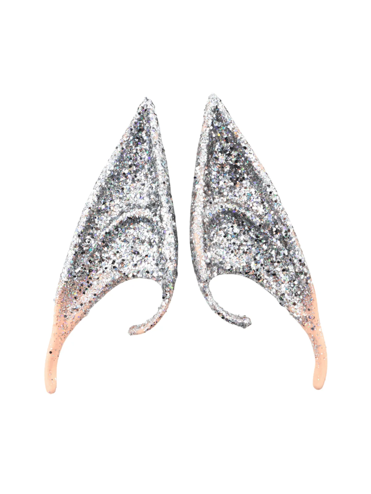 Silver Glitter Elf Ears - Fantasy Cosplay Accessories