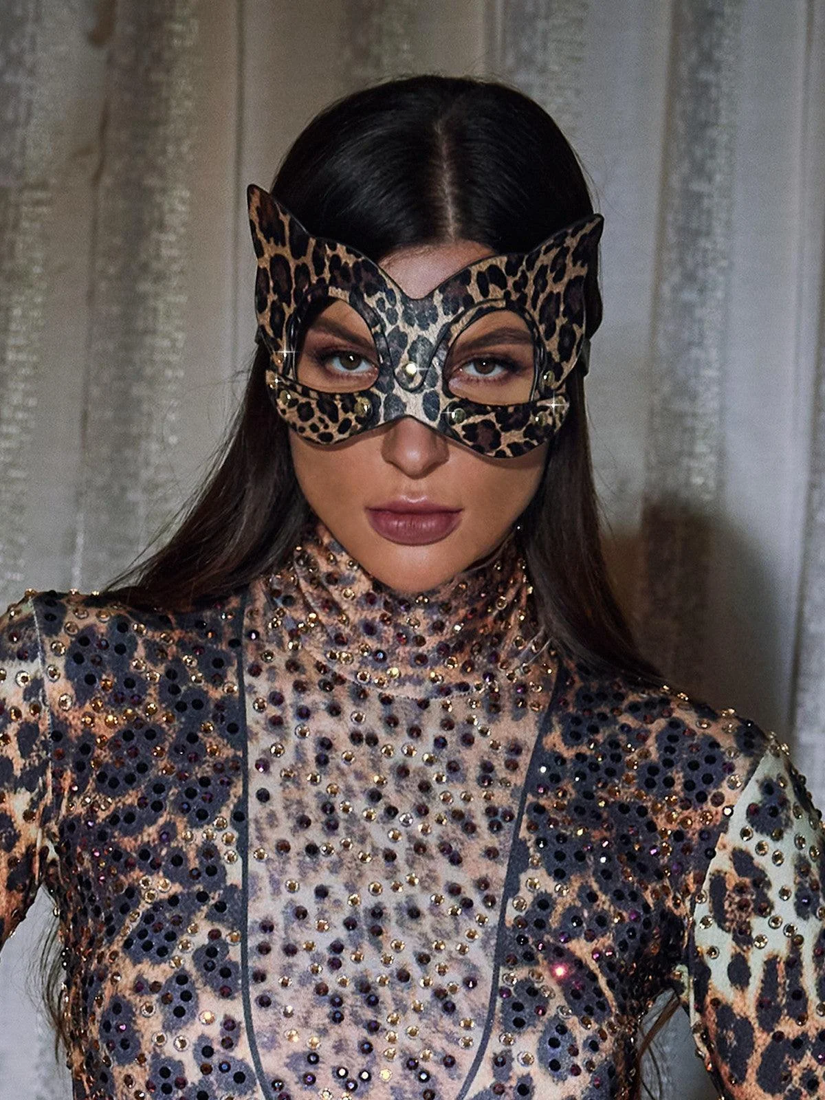 Leopard Cat Mask Costume for Halloween Parties