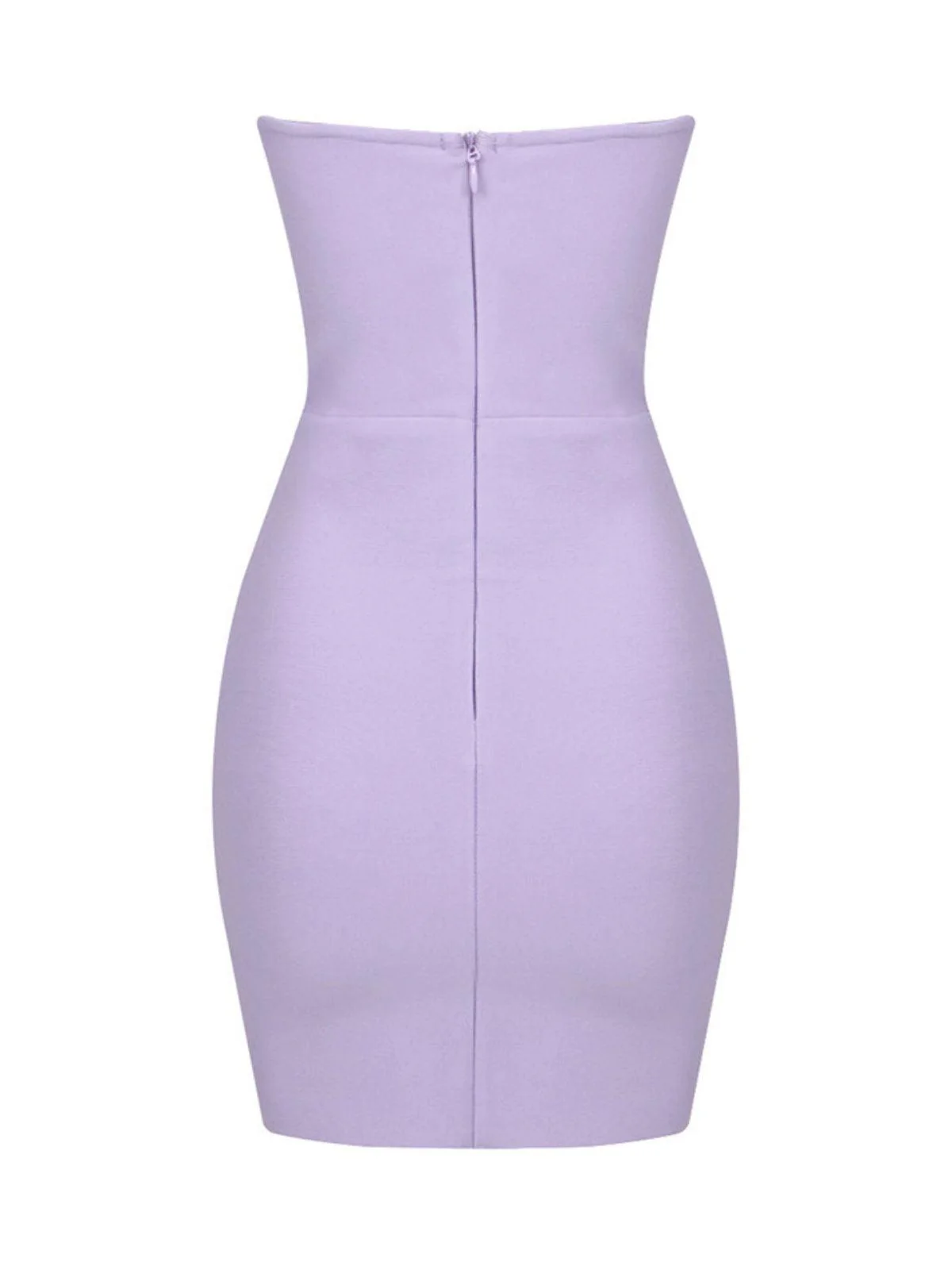 Lilac Bandage Strapless Cutout Dress - Modern Style