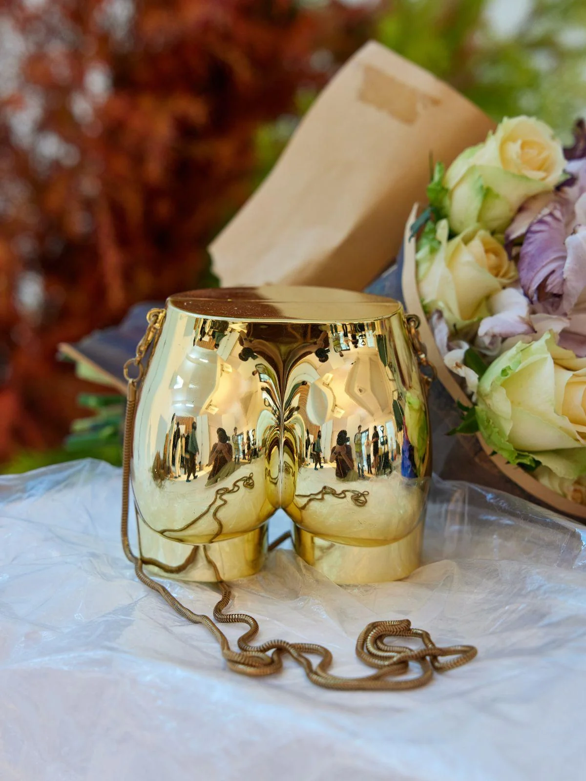 Gigi Gold Acrylic Circle Bag - Stylish Handbag