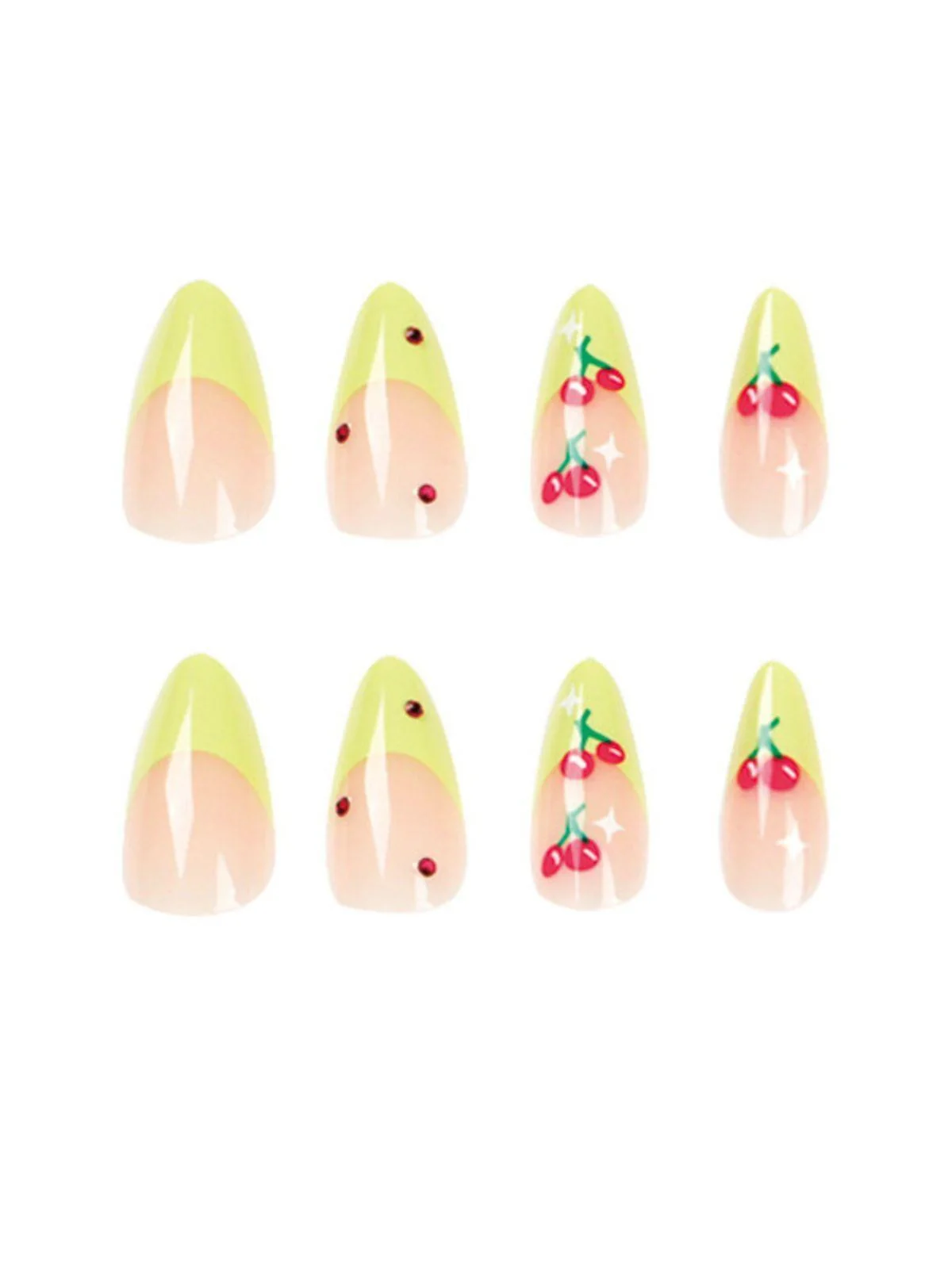 Green Edge Press On Nails Set - Salon-Quality Accessories