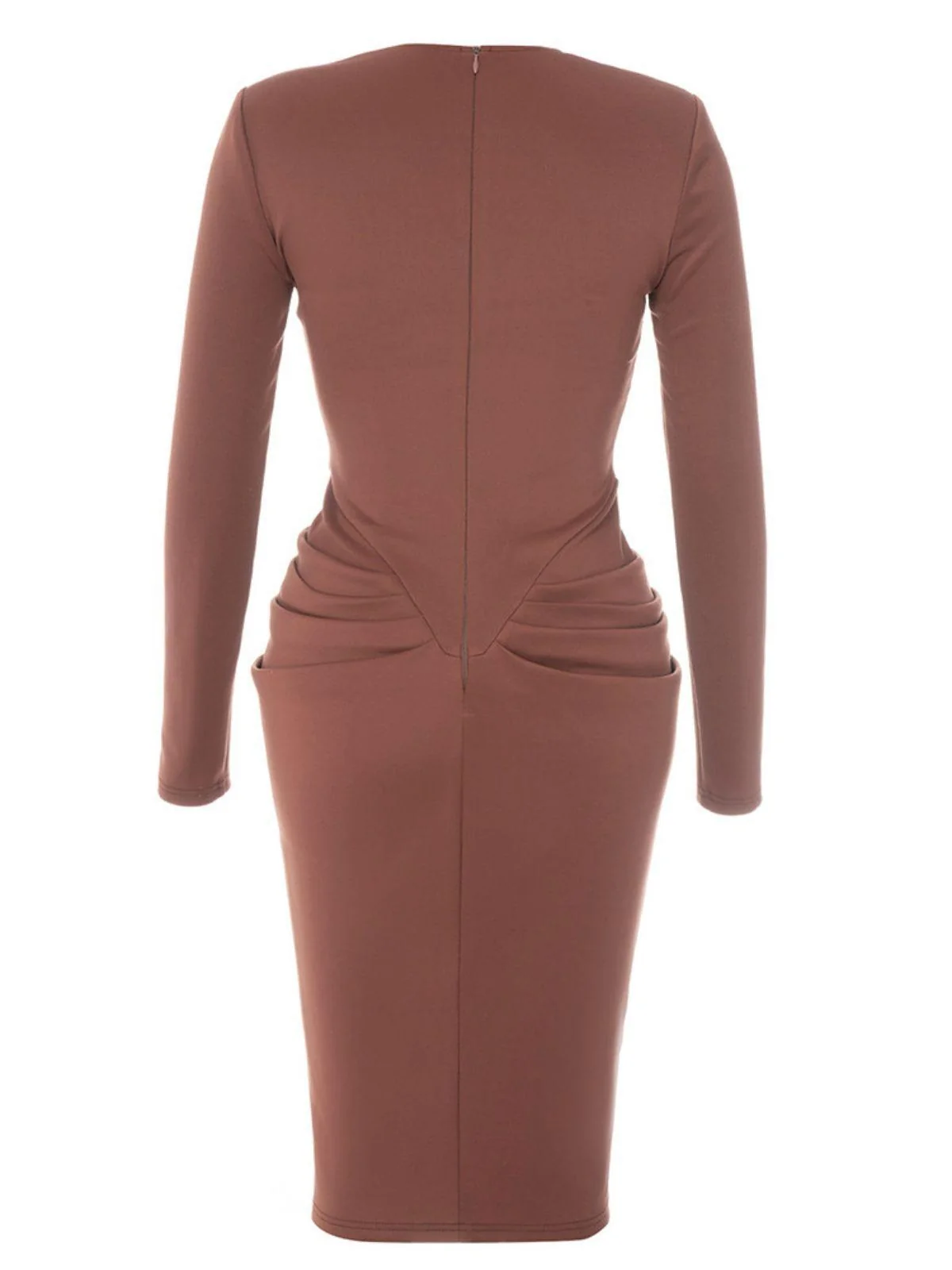 Elegant Long Sleeve Corset Midi Dress