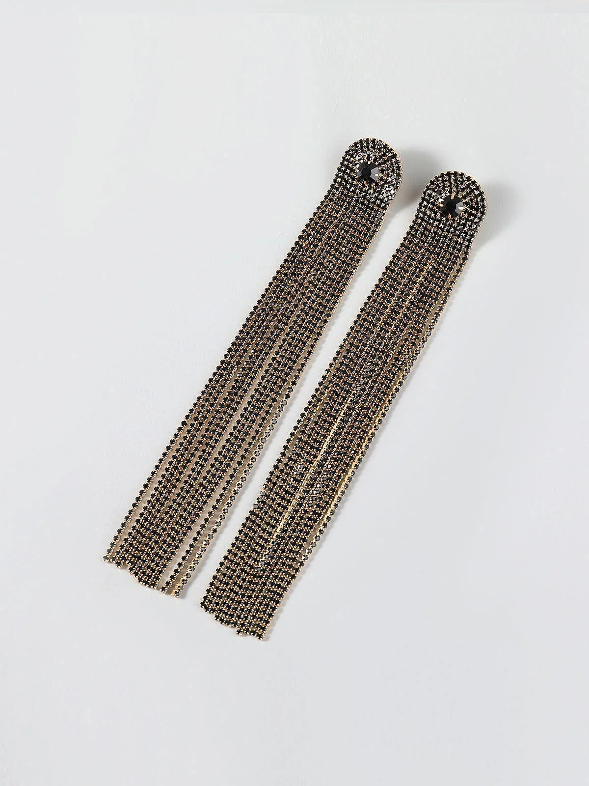 Diamante Tassel Earrings - Multi-Color Stylish Set