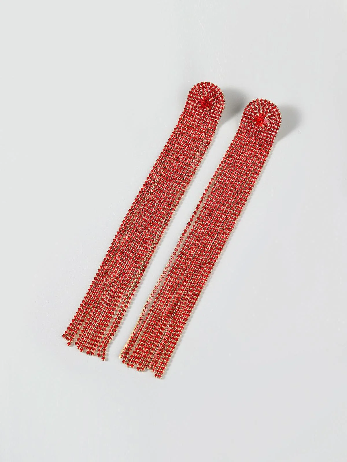 Diamante Tassel Earrings - Multi-Color Stylish Set