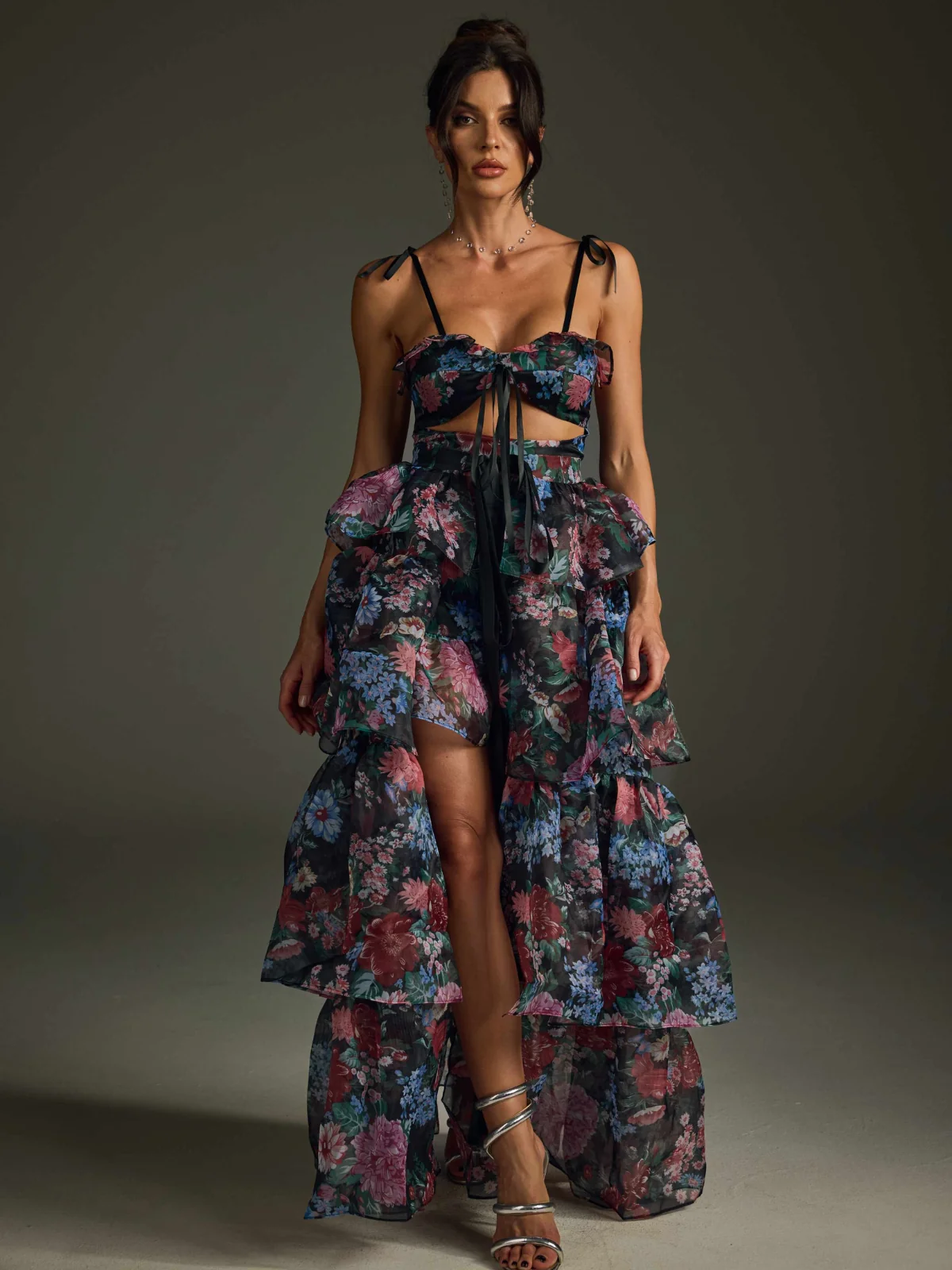 Floral Print Skirt Set for Women - Elegant Set with Floral Design