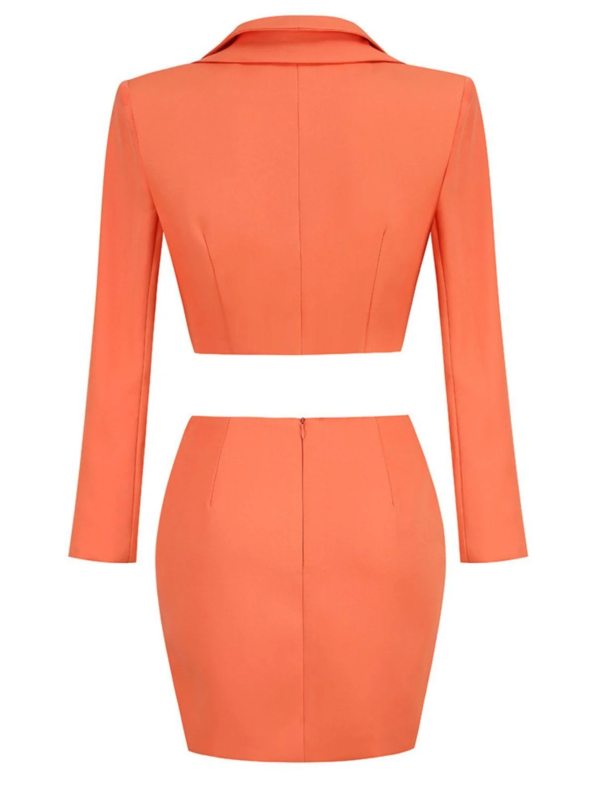 Chic Button Blazer Set with Mini Skirt