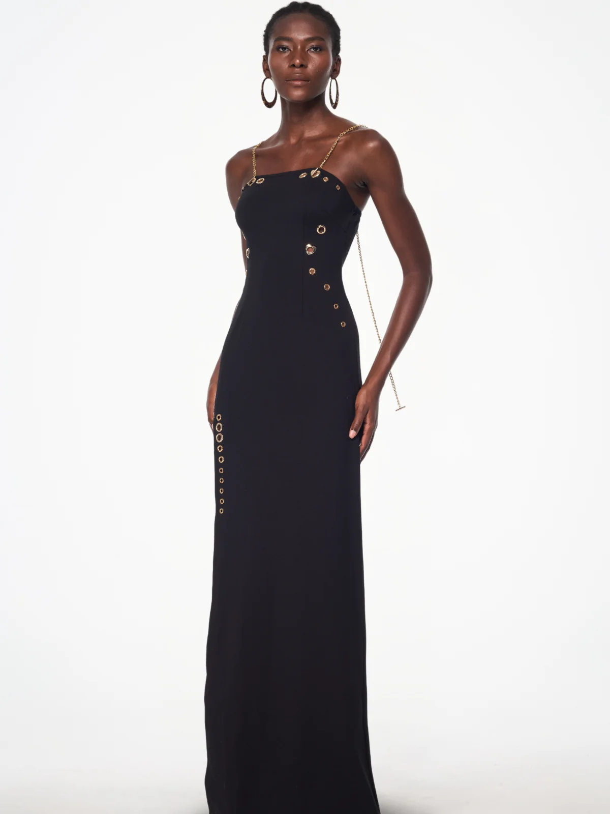 Elegant Spaghetti Strap Side Split Maxi Dress