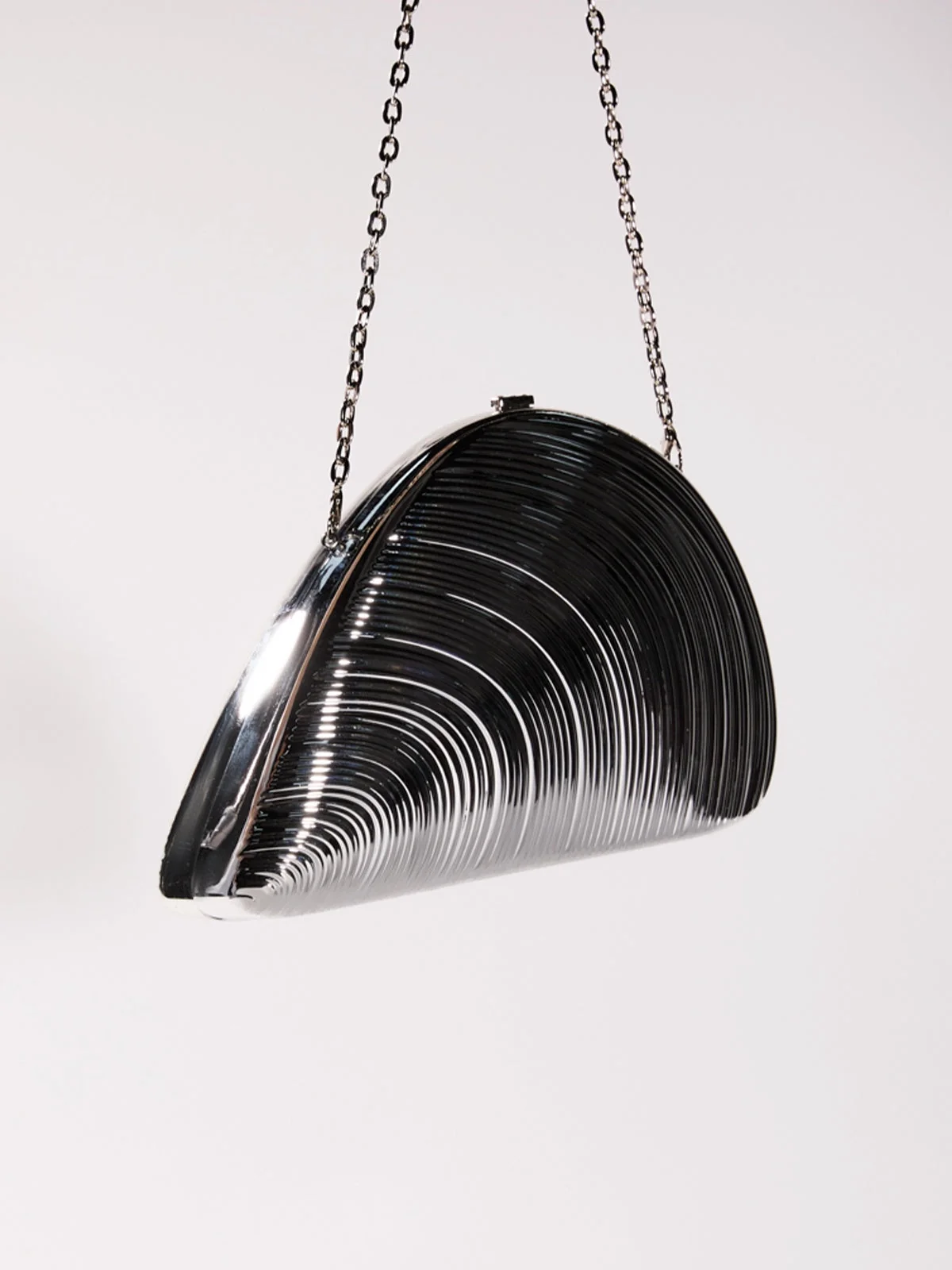 Silver Acrylic Convertible Clutch Bag for Day and Night Events