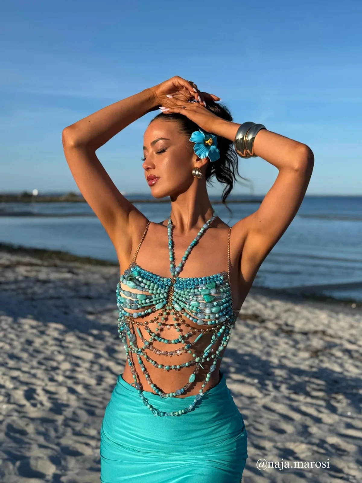 Elegant Gemstone Beaded Bralette