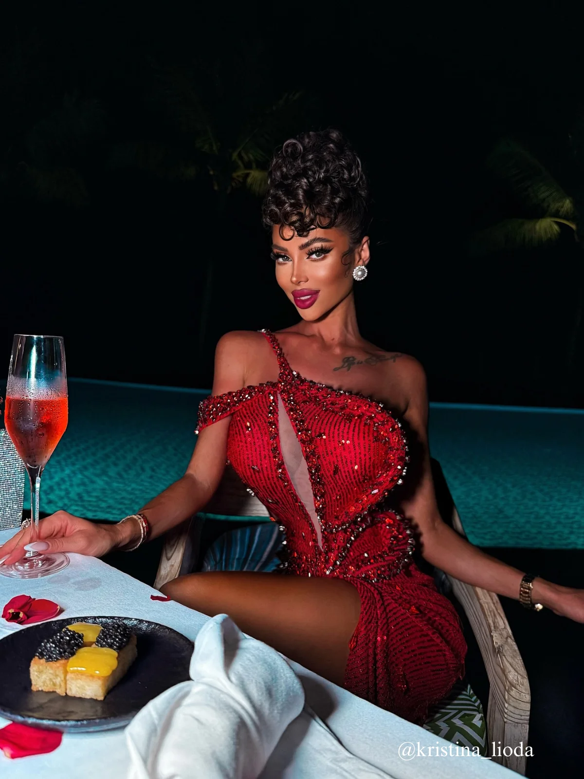 Elegant Sequin One Shoulder Maxi Dress