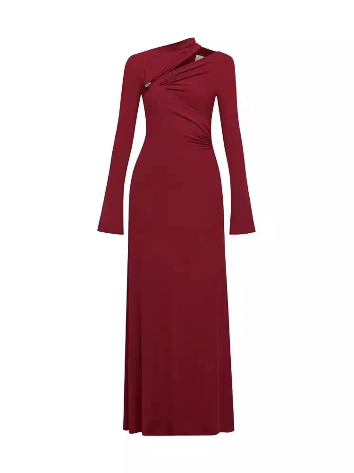 Elegant Twisted Cutout Maxi Dress