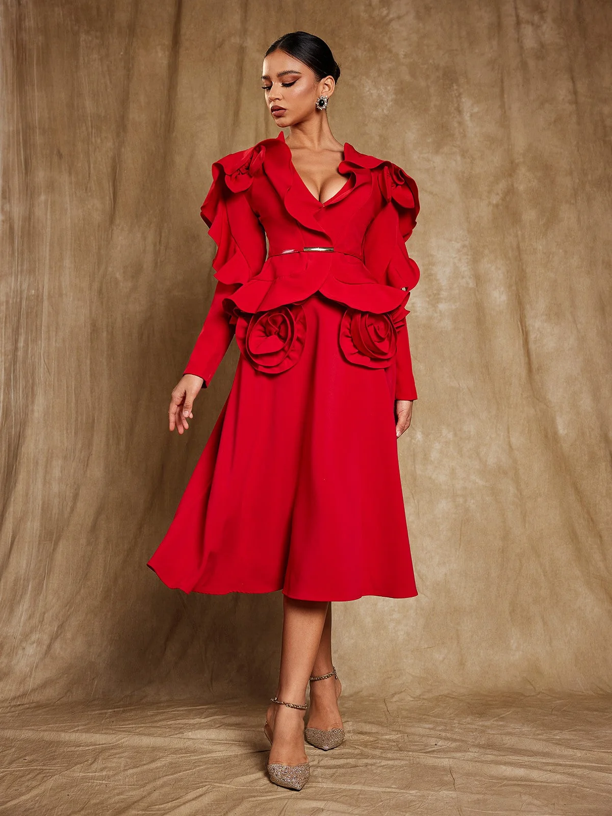 Floral High-Quality Polyester Skirt