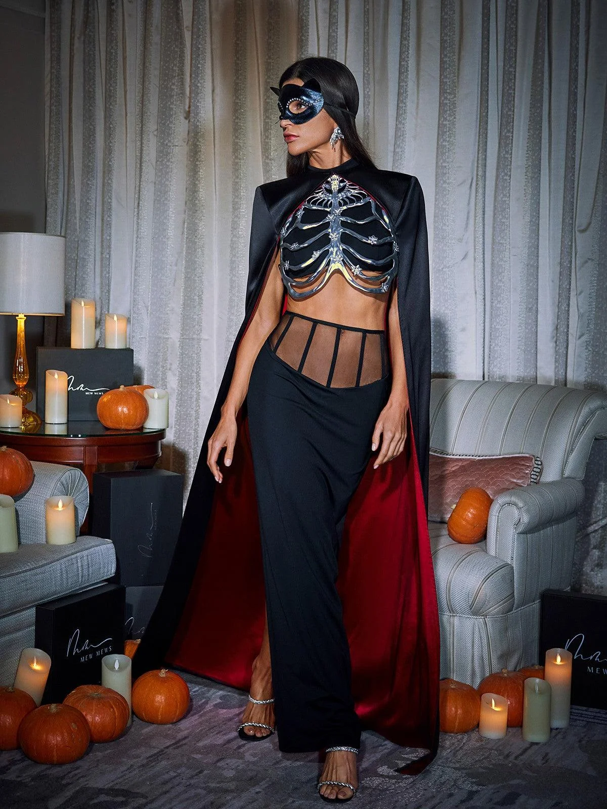 Versatile 3-Piece Cape Skirt Set - Slight Stretch Polyester Material