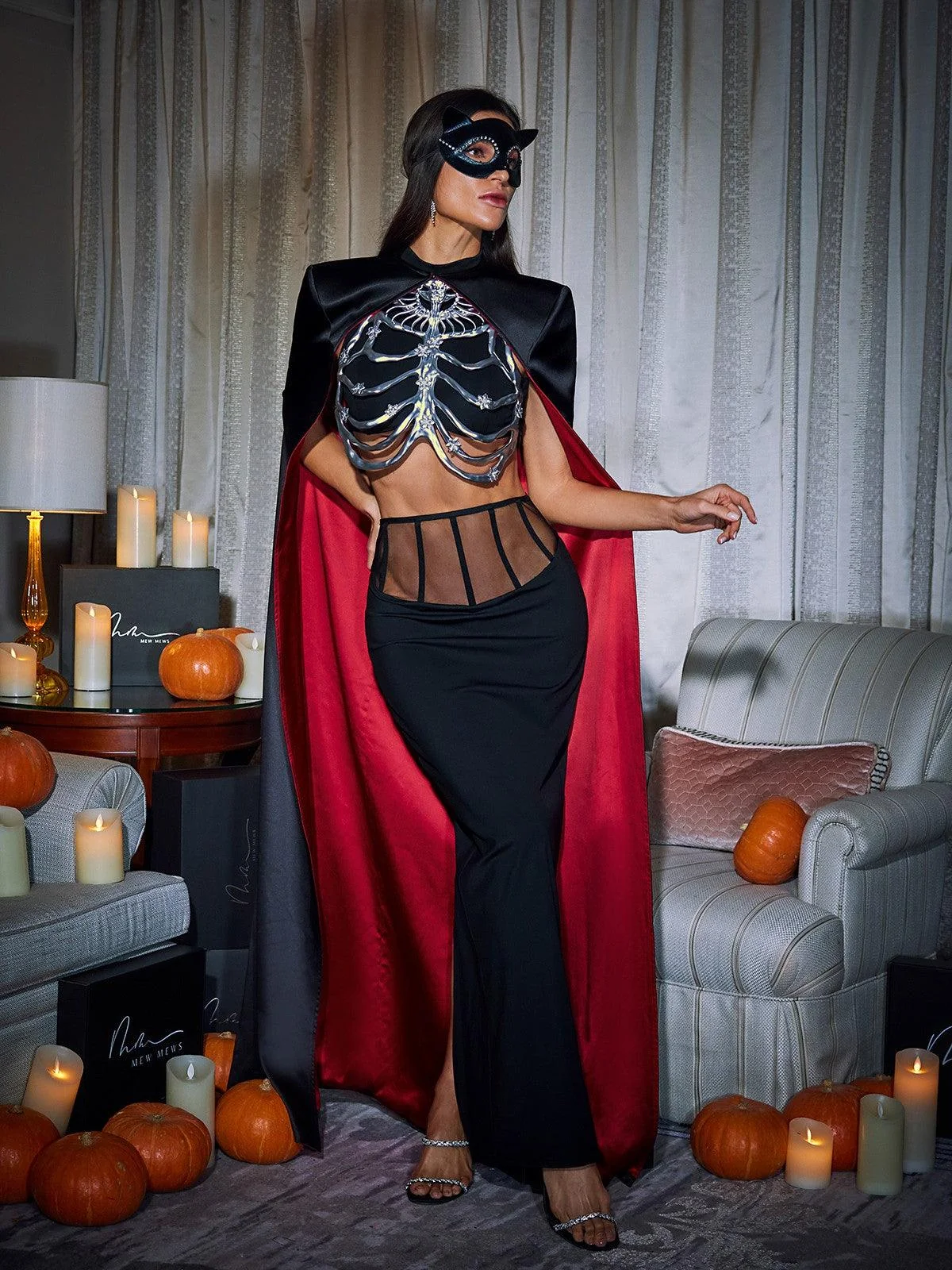 Versatile 3-Piece Cape Skirt Set - Slight Stretch Polyester Material