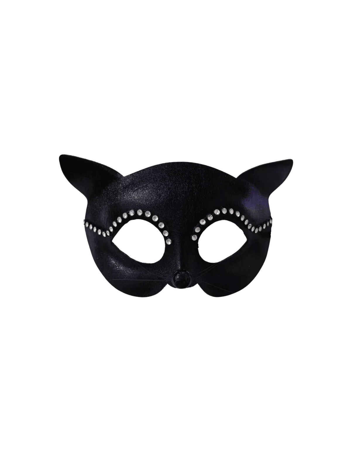 Crystal Cat Face Mask with Sparkling Crystals