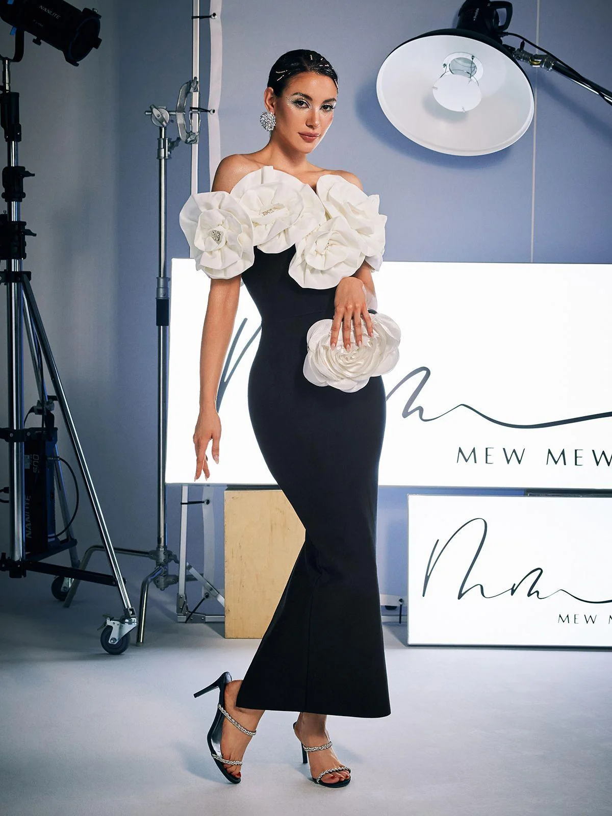 Floral Bandage Off-Shoulder Dress - Elegant Wedding Guest Attire