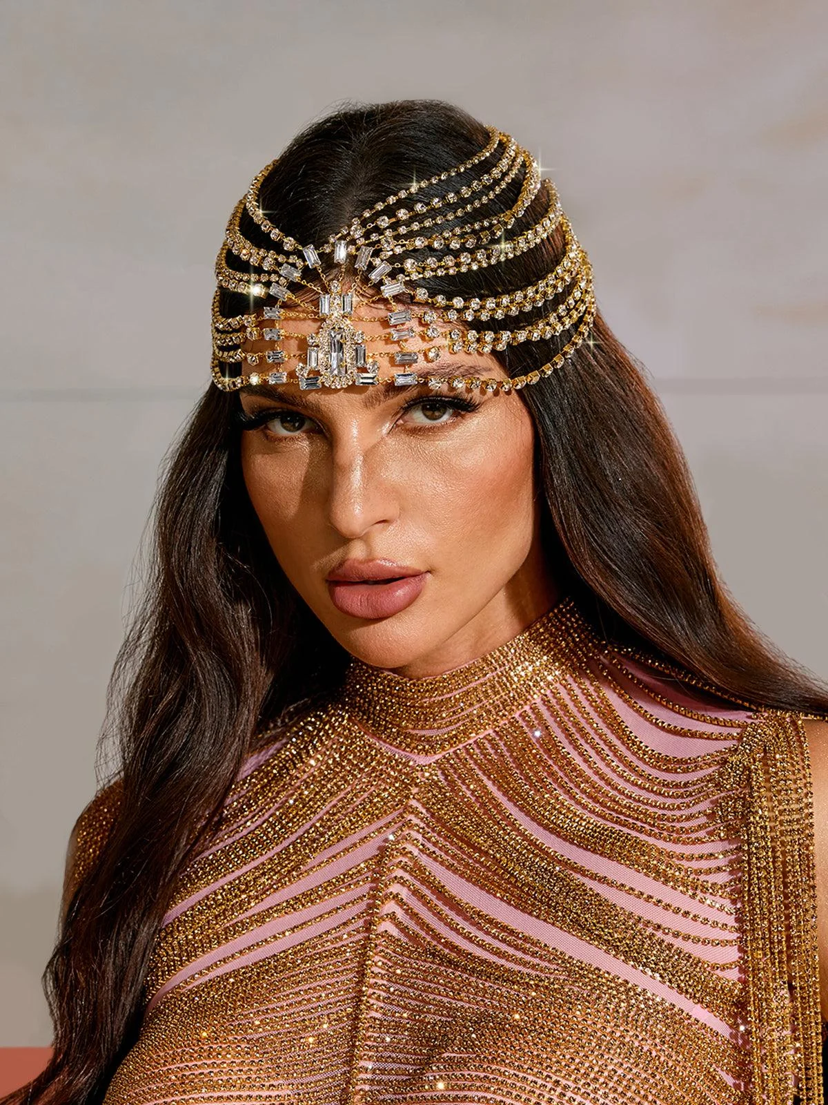 Sparkling Crystal Layered Headband - Elegant Hair Accessory