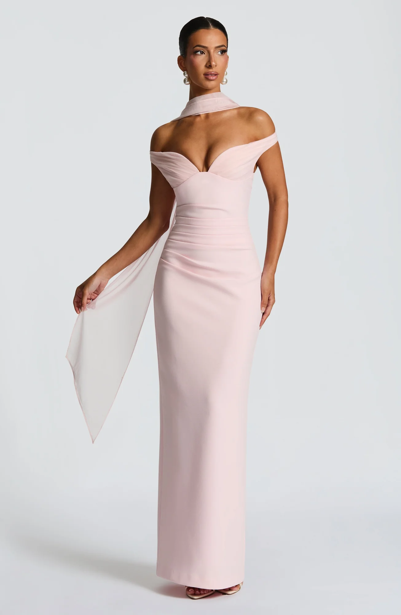 Elegant Blush Maxi Dress - Perfect for Bridesmaids and Formal Events