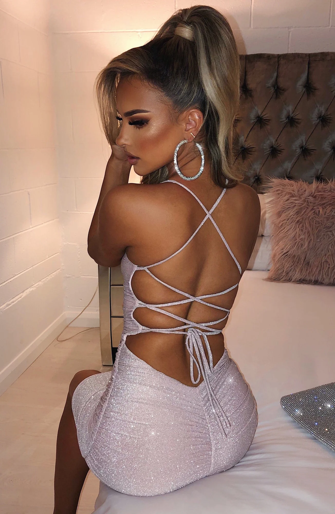 Pink Sparkle Mini Dress - Stylish Bodycon Design