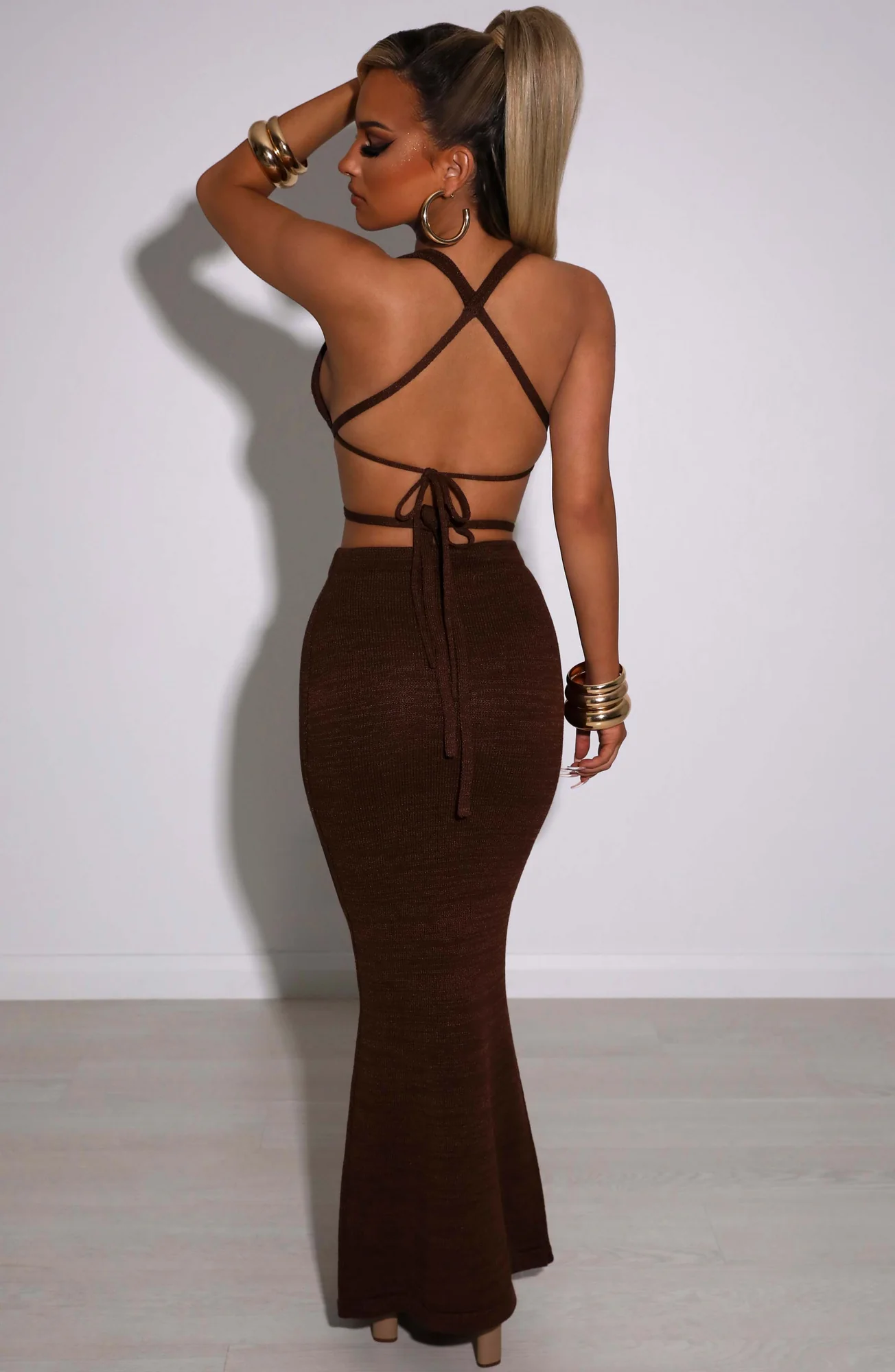 Chocolate Maxi Skirt - Comfortable Cotton/ Polyester Blend
