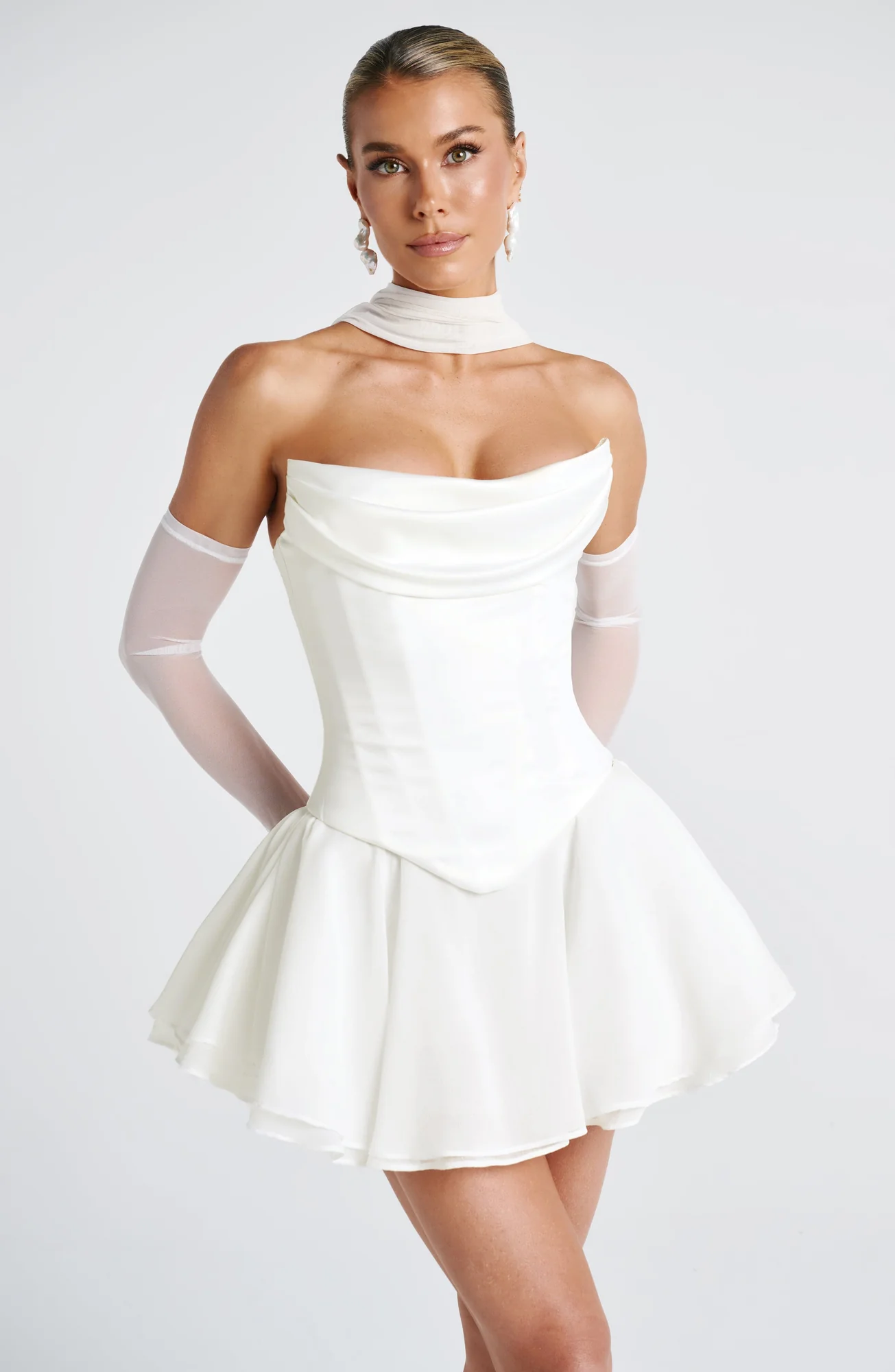 Tiered Ivory Skort - Womens Floaty Skirt