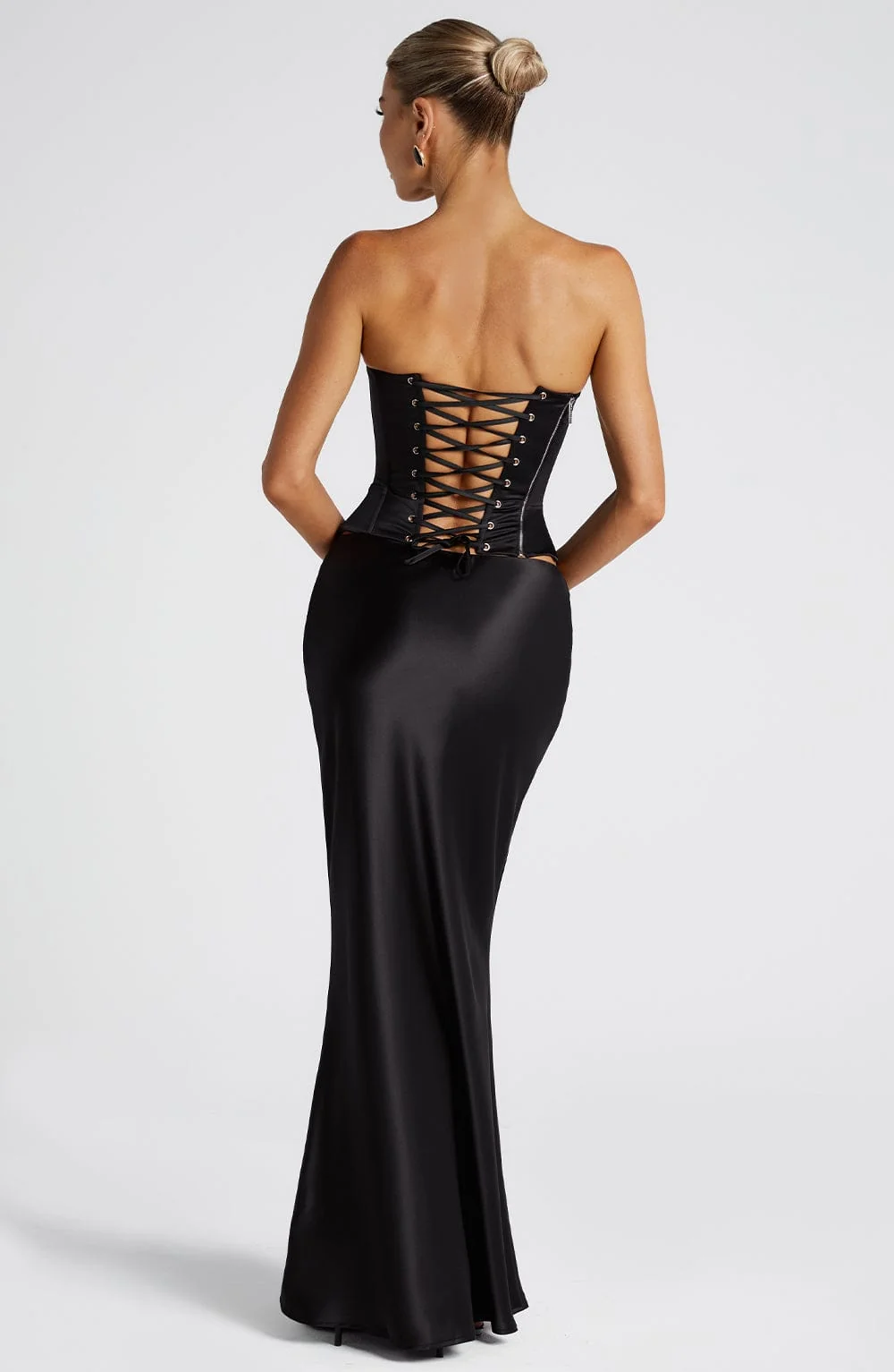 Black Satin Maxi Skirt - Elegant & Flattering Style