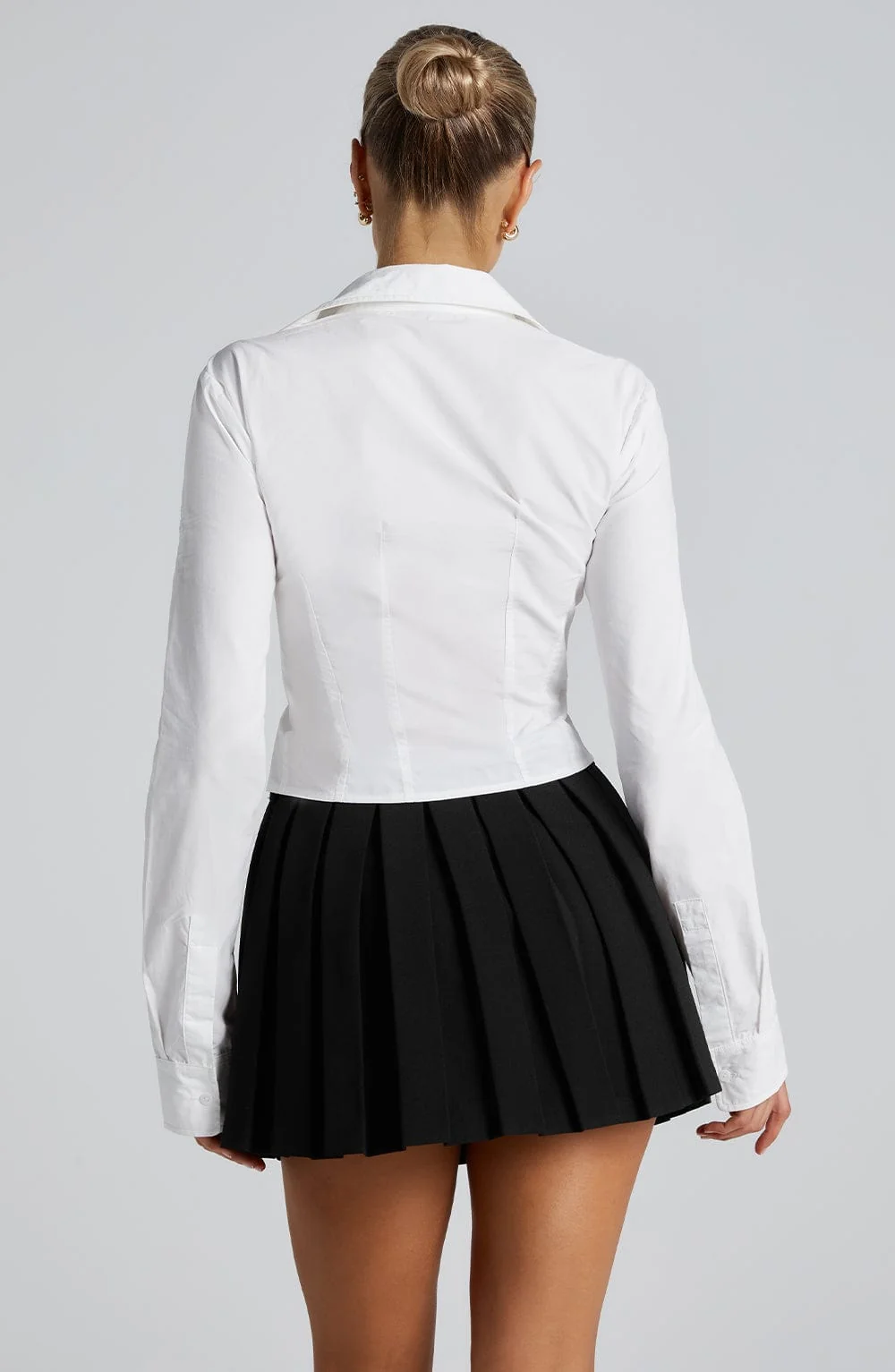 White Cotton Poplin Fitted Shirt - Sophisticated Style