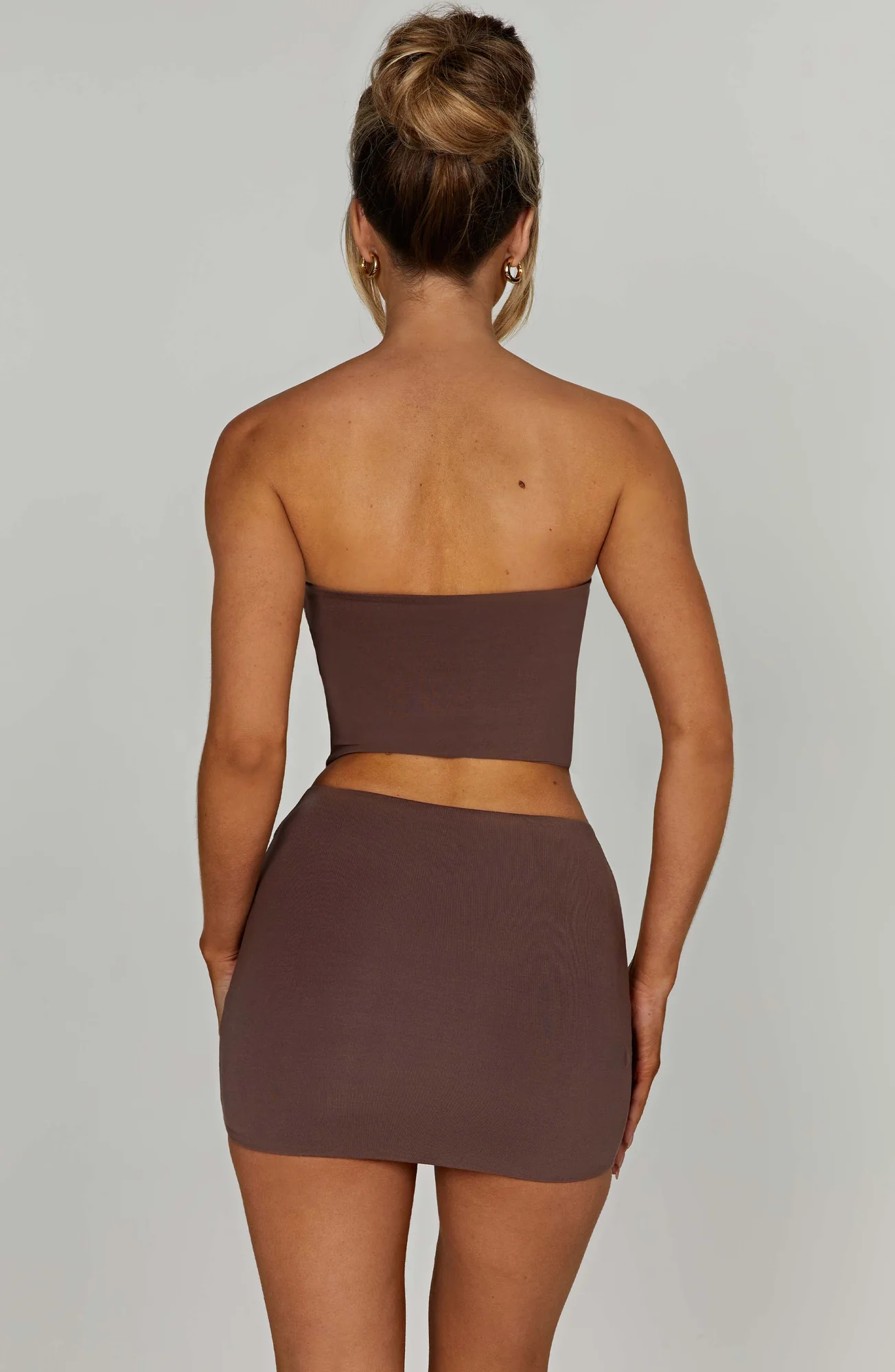 Chocolate Longline Bandeau Top - Premium Modal Fabric