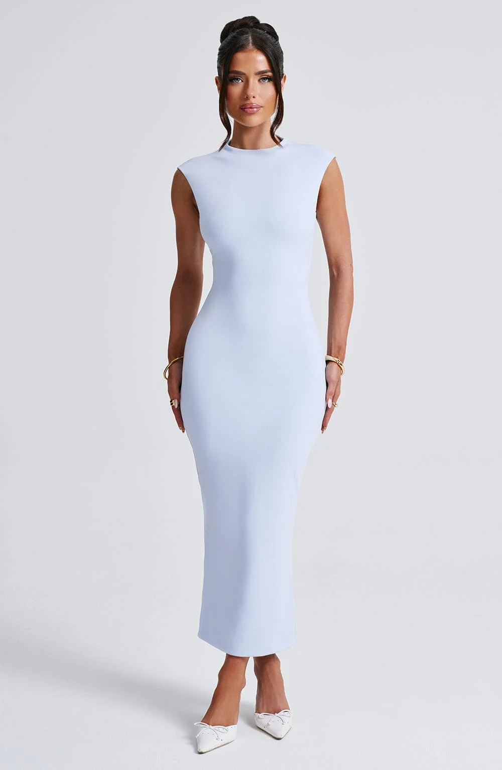 Blue Bodycon Mid-Length Dress by DIA