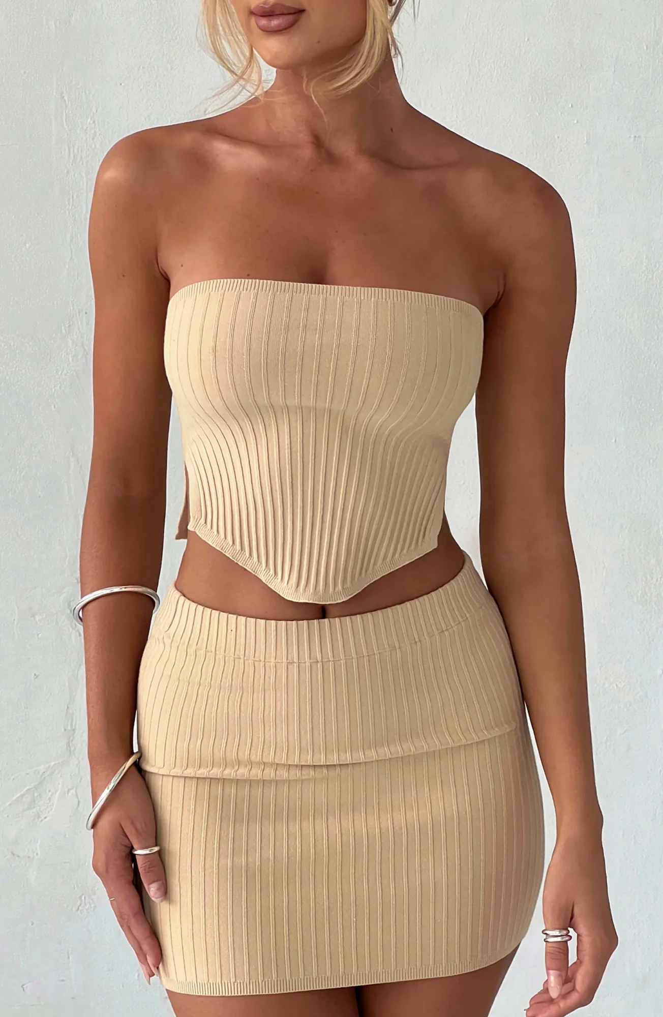 Sparkling Silver Bangle Set for Dress