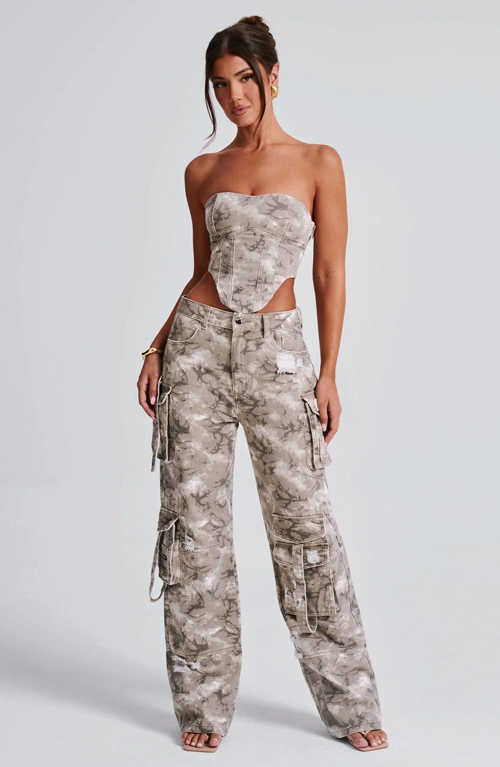 Camo Print Cargo Pants - Premium Oversized Fit