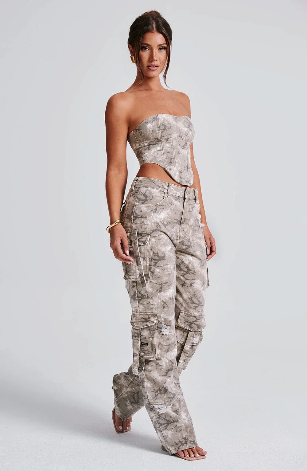 Camo Print Cargo Pants - Premium Oversized Fit