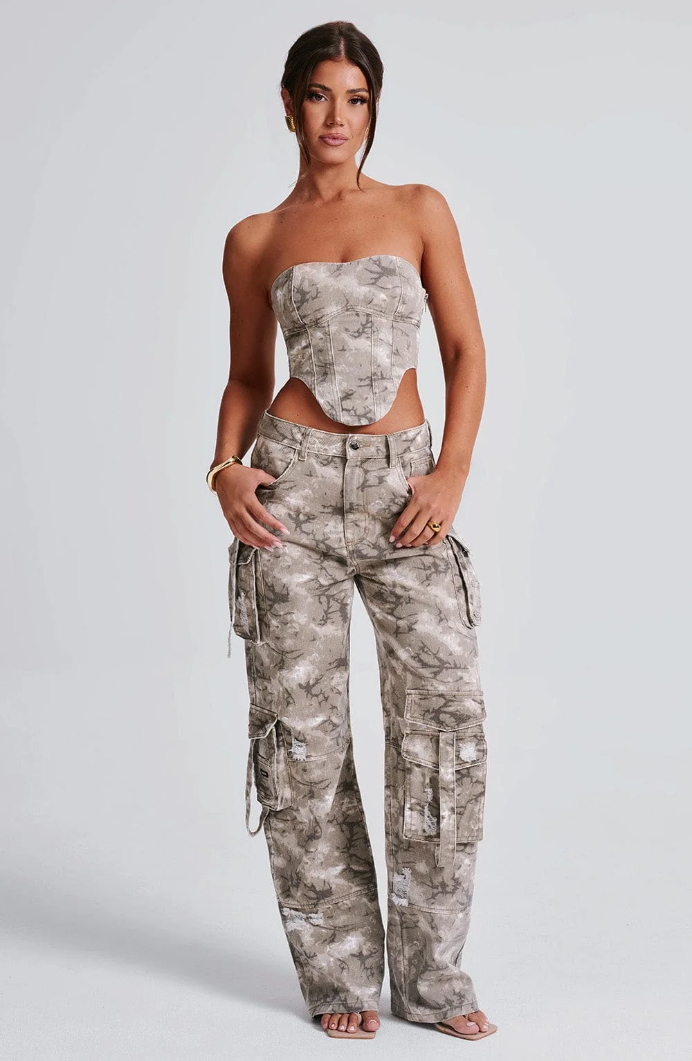 Camo Print Cargo Pants - Premium Oversized Fit