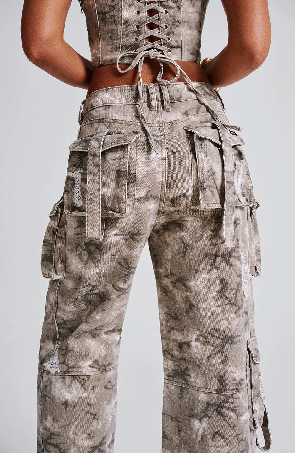 Camo Print Cargo Pants - Premium Oversized Fit
