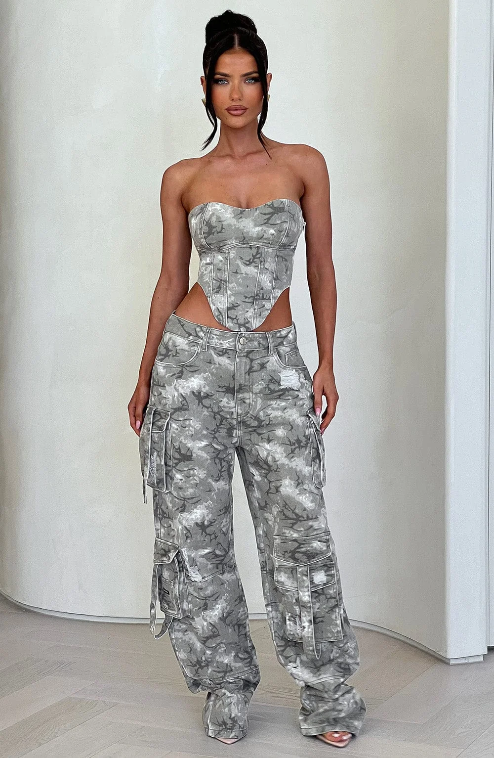 Camo Print Cargo Pants - Premium Oversized Fit