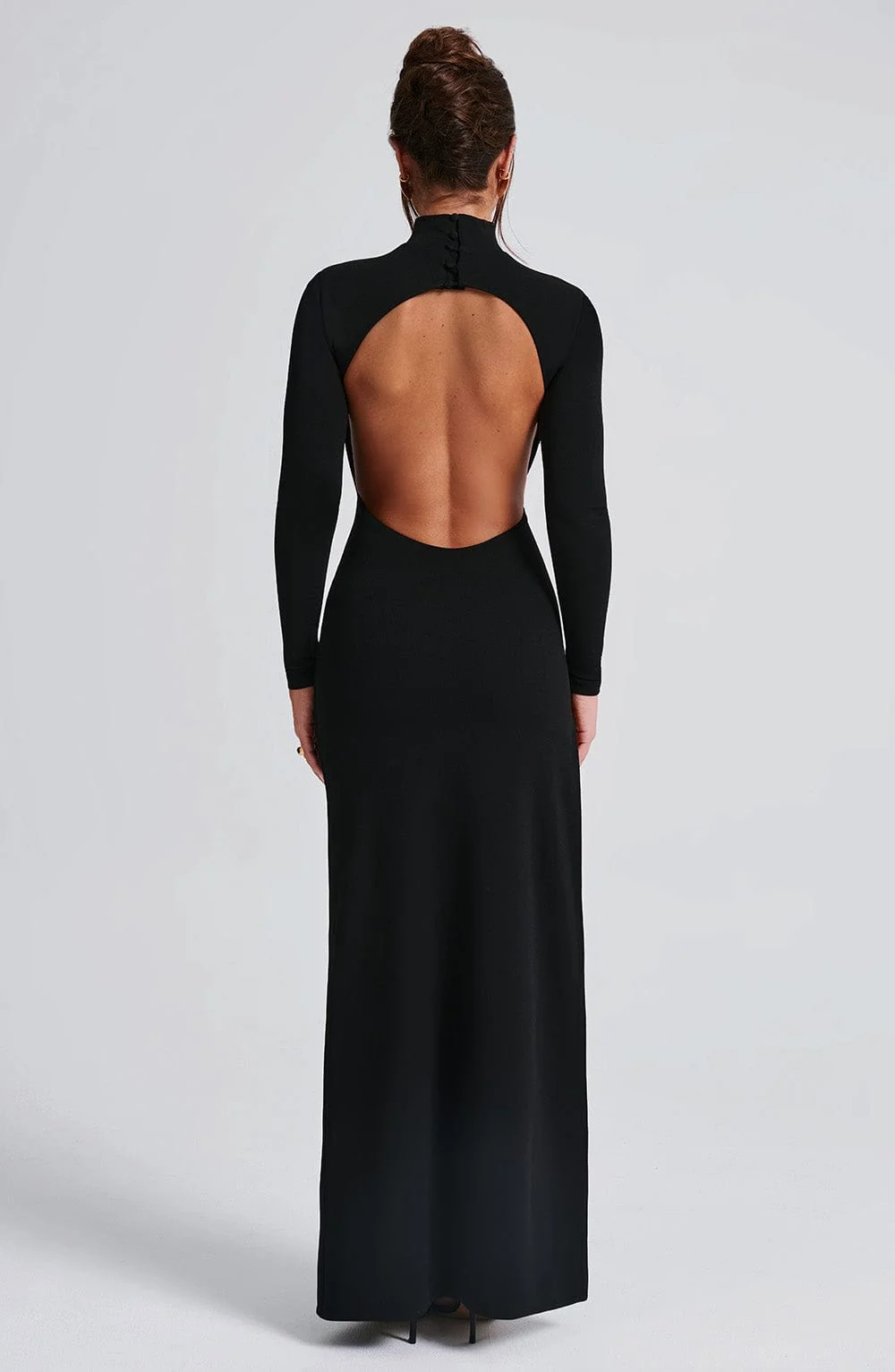 Black Maxi Dress with Thigh High Split