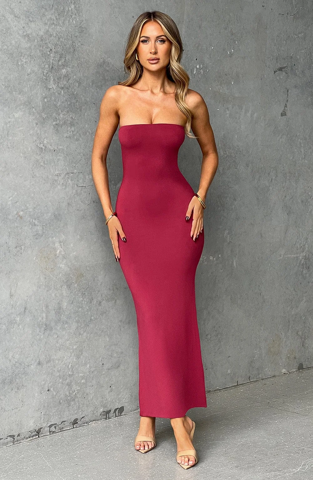 Cherry Flared Midi Dress in Premium Modal Fabric
