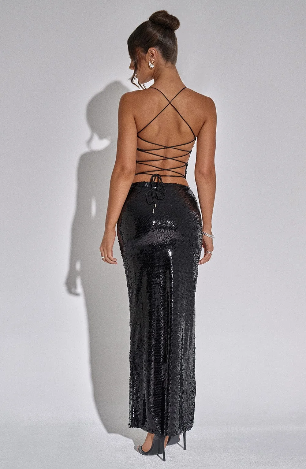 Sequin Maxi Skirt - Elegant Black Design