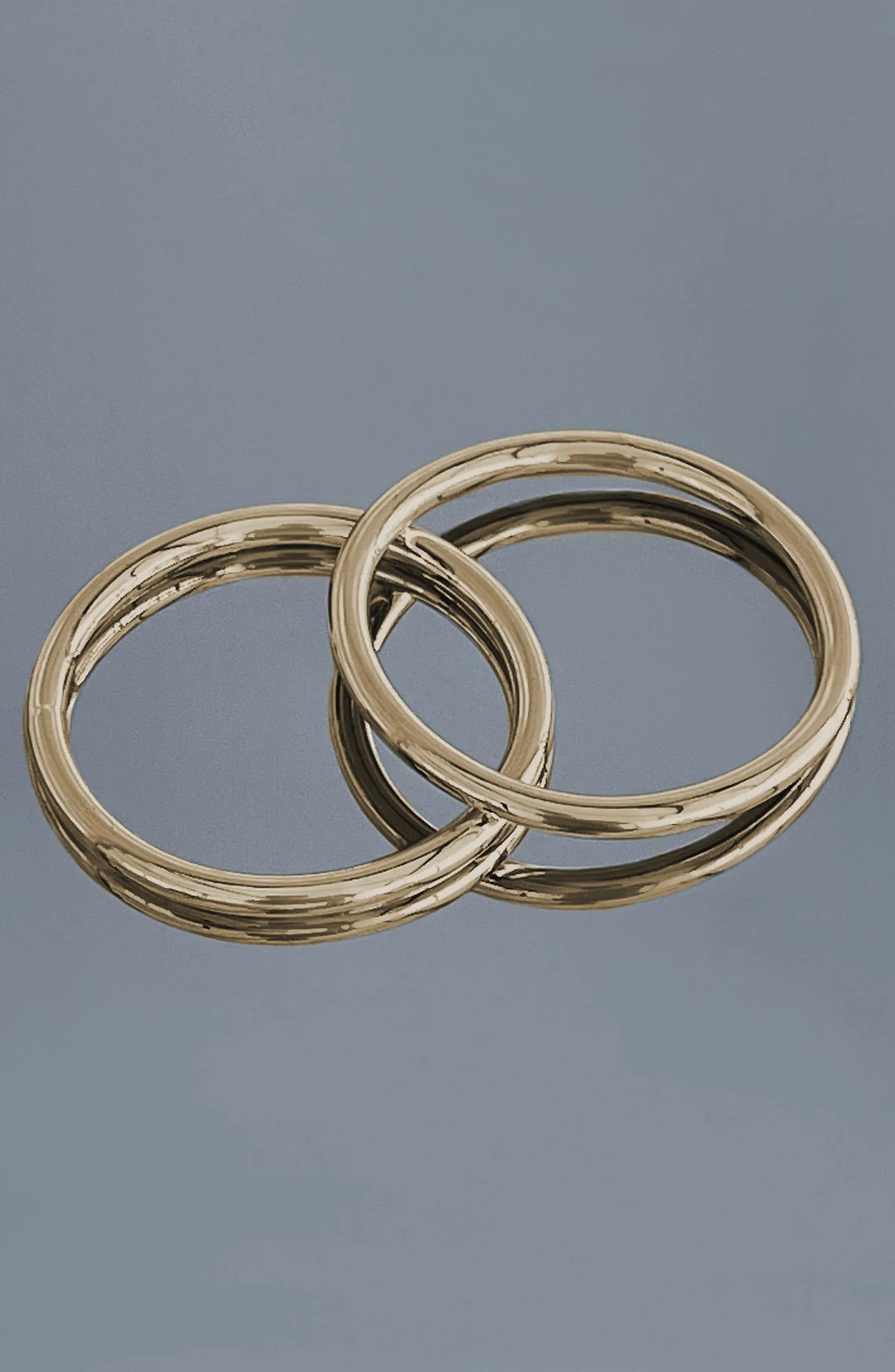 Golden Shiny Bangles Pack for Minimalist Chic - Set of 2