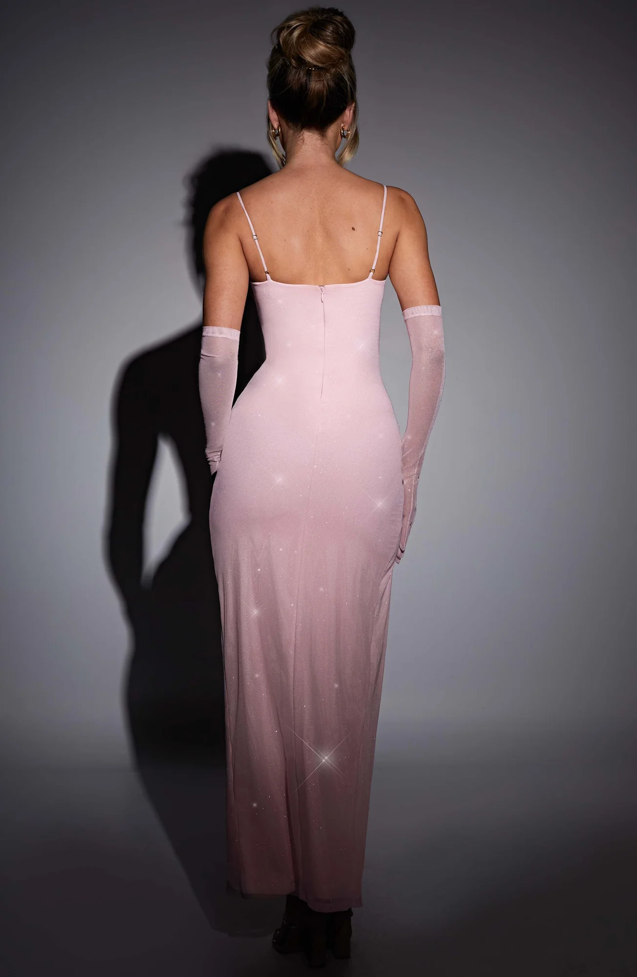 Pink Sparkle Maxi Dress - Glamorous Underwired Evening Wear