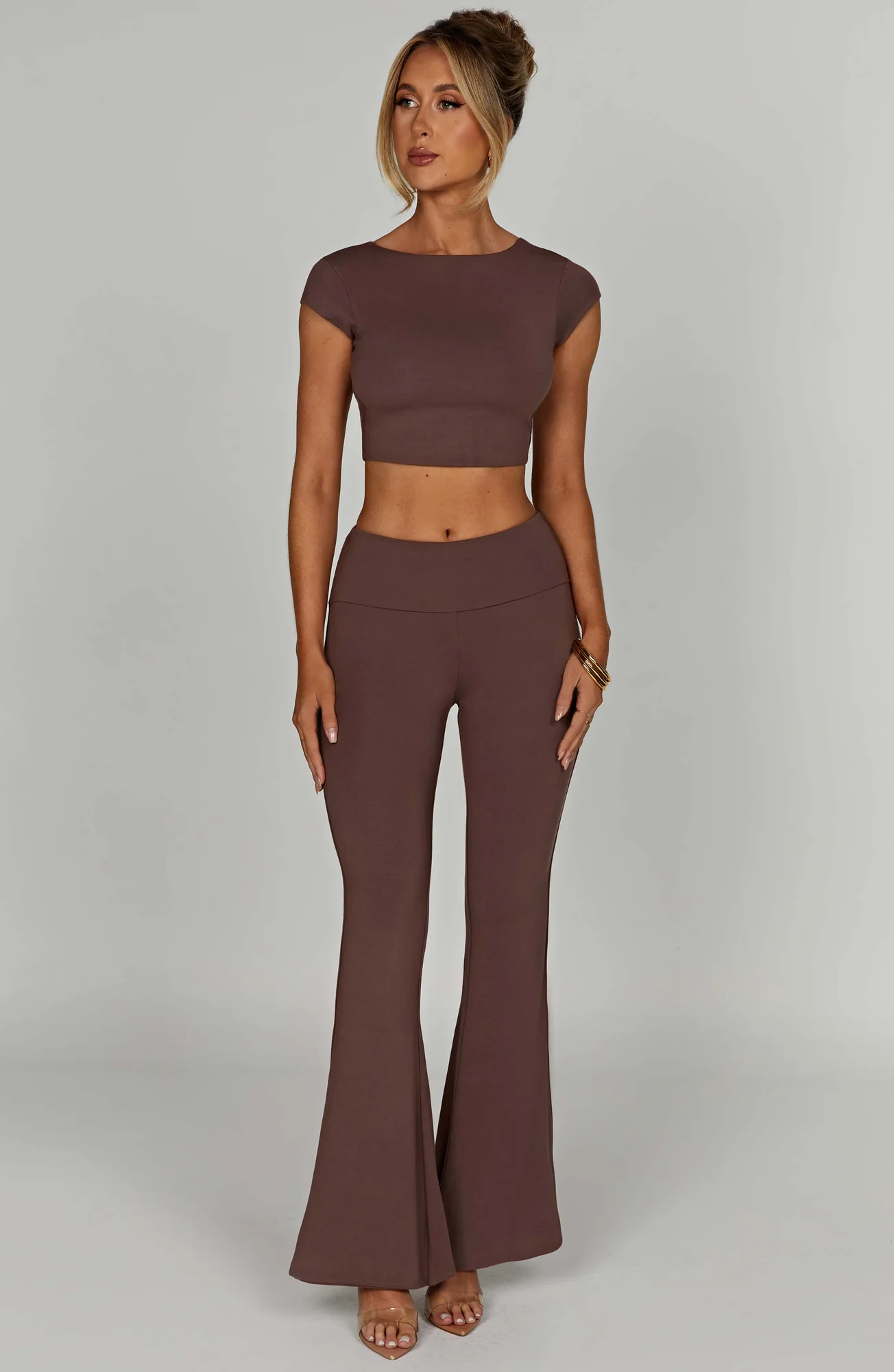 Chocolate Heidi Yoga Pants - Premium Modal, Full Length & Double-Layered