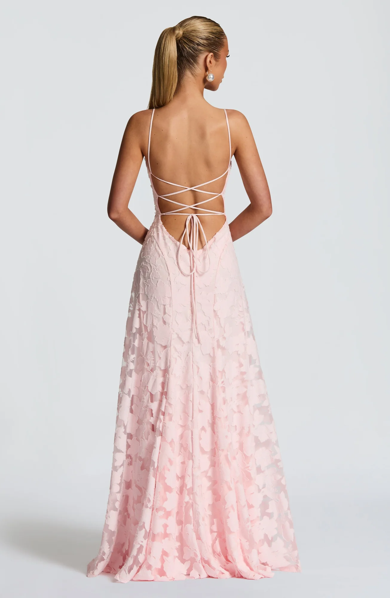 Blush Floral Burnout Maxi Dress - Graceful & Elegant