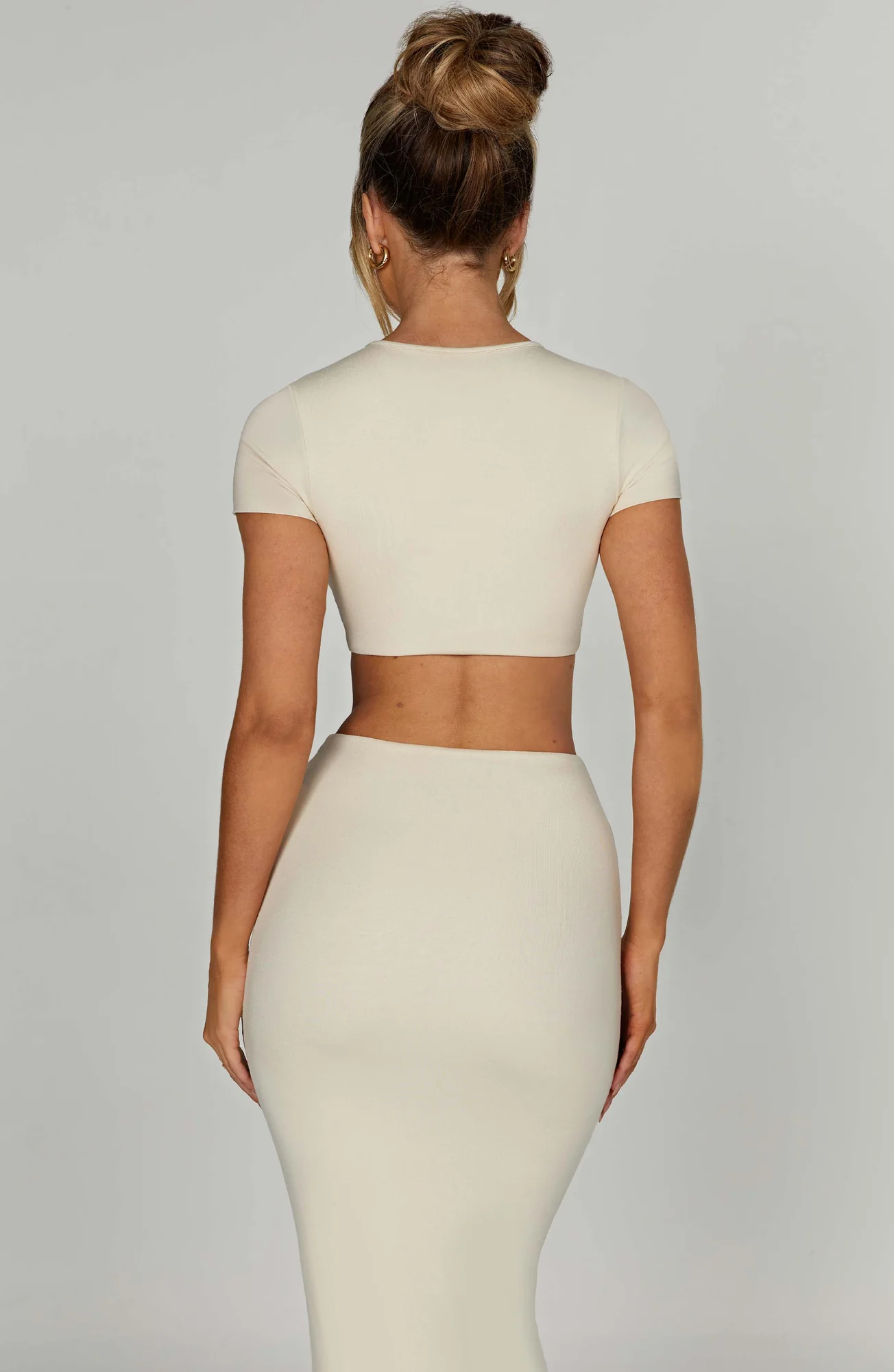 Buttery Cream Eve Crop Top | Soft Modal Fabric | High Neck