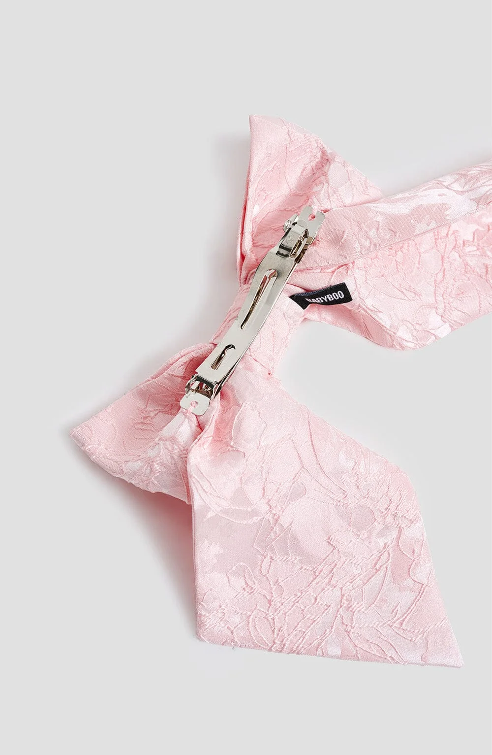 Floral Jacquard Hair Bow Clip - Blush Accessory for Girls