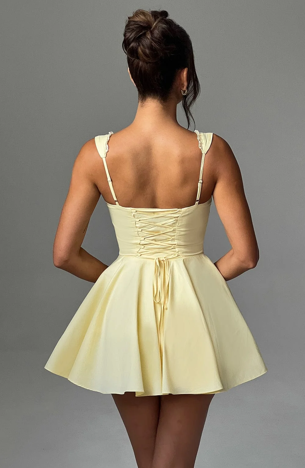 Lemon Mini Dress - Womens Flirty Romantic Summer Dress