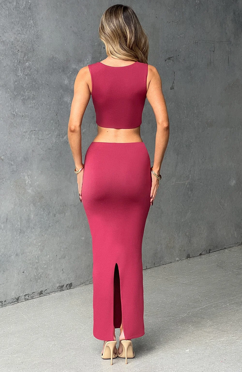 Cherry Modal Maxi Skirt - Premium Second Skin Feel