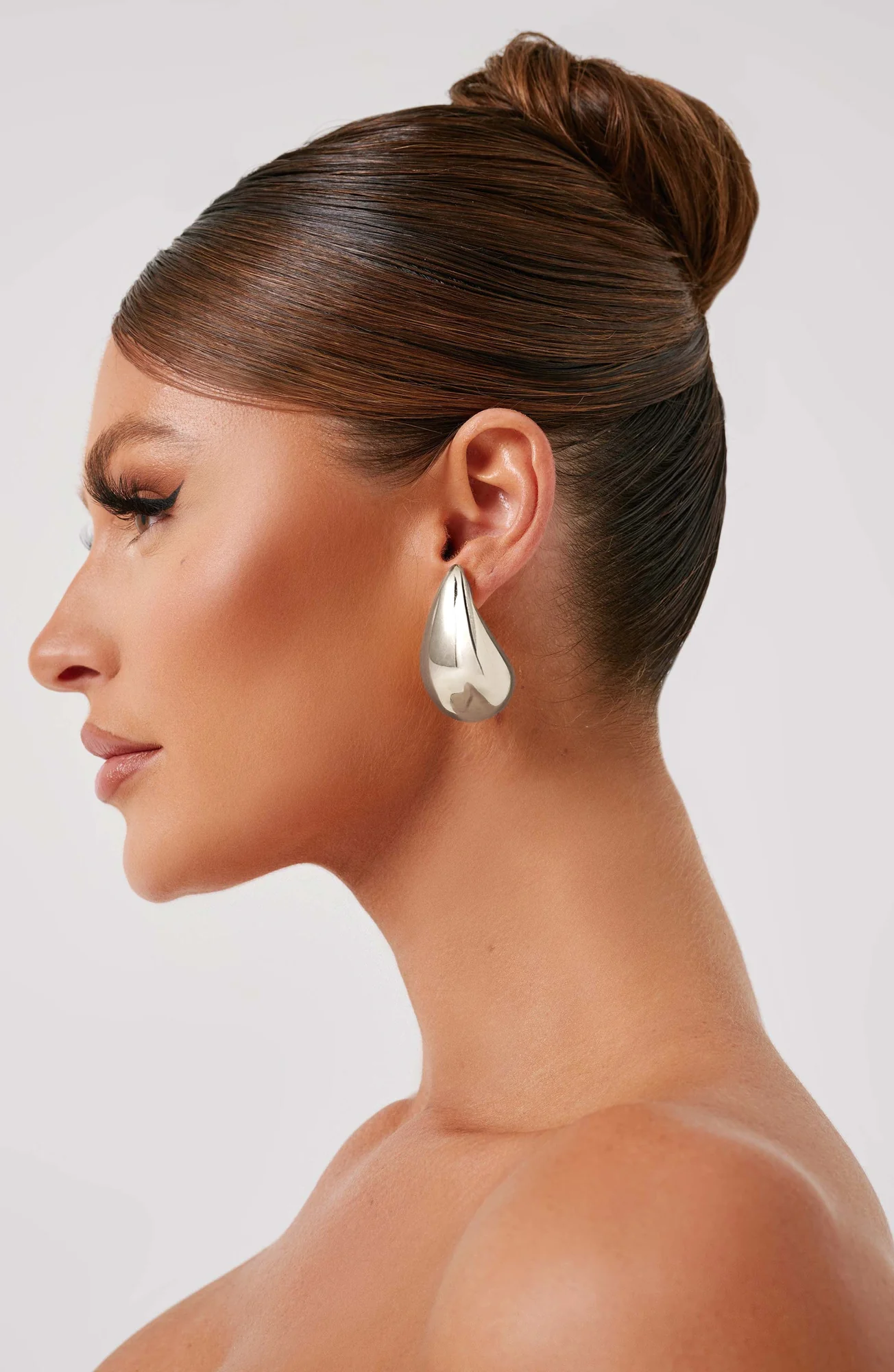 Silver Drop Shape Earrings - Stylish Accessory for Any Occasion