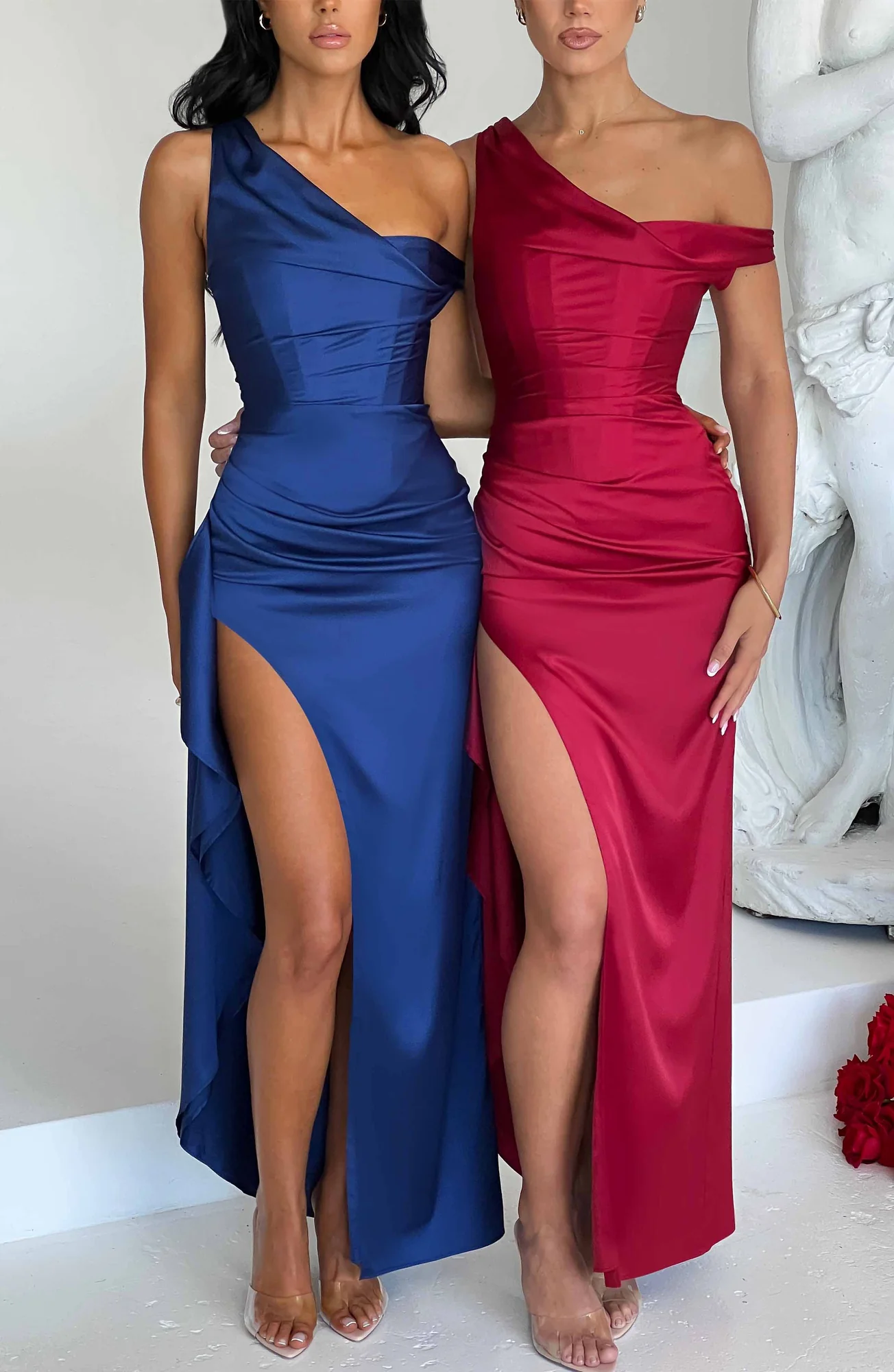 Luxury Wine Maxi Dress with Corset Detailing