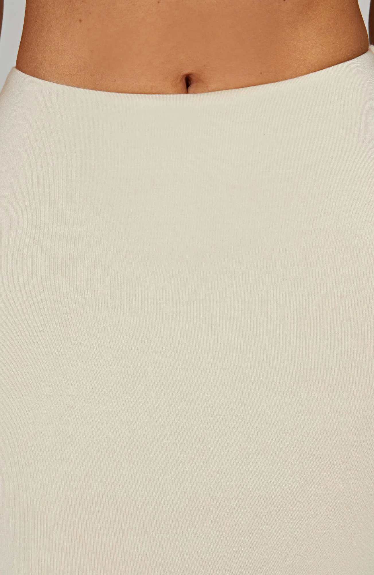 Cream Modal Maxi Skirt - Soft Stretchy Mid Rise Design